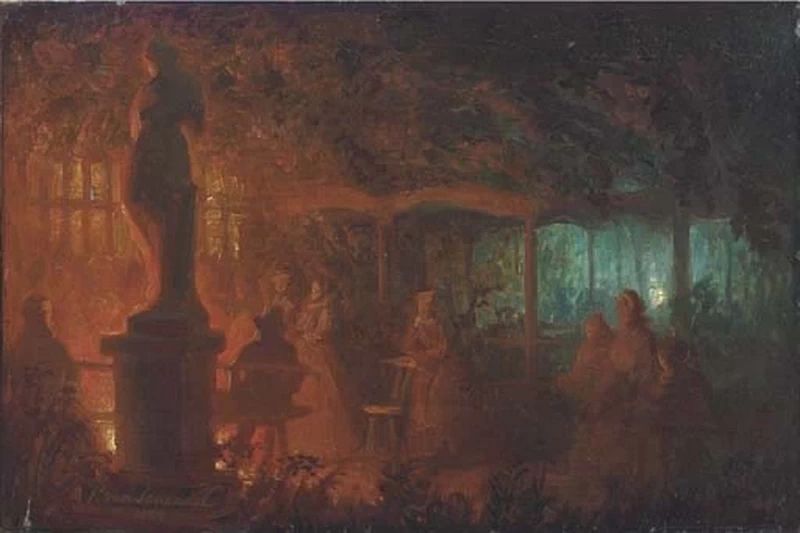 Serata alle luci del Bengala a Vaux - Hall, Parc de Bruxelles, Studio